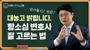 [니케형사전문] 대놓고 밝히는 항소심 변호사 잘 고르는 법